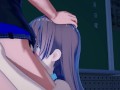 Fujinomiya Neko sucks dick then gets a facial (All Worlds Alliance Hentai)