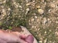She held my cock for me to go pee on some bushes outside near a pond in the woods