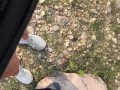 She held my cock for me to go pee on some bushes outside near a pond in the woods