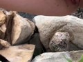 She Sat Down on a Rock to Pee and it was so Hot to watch