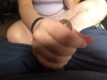 Pov lotion handjob by sexy amateur slow cumshot