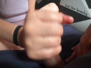 Pov lotion handjob by sexy amateur slow cumshot