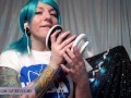 SFW ASMR - Trippy Ear Licking - Non-Nude Earth Chan Cosplay - Binaural Layered NO TALKING Ear Eating