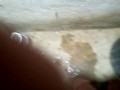 Jerking in bath room while rainy out side.