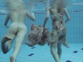 Two dressed beauties underwater Anna Netrebko and Lada Poleshuk