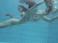 Two dressed beauties underwater Anna Netrebko and Lada Poleshuk