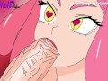 Mei Hatsume sucks the head off Bakugo's cock - My Hero Academia uncensored hentai