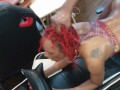 Got horny uploading more content. Deepthroat sloppy head from a fun red dread head. Slimthick