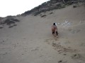 38dd tits teen slut walks naked on beach