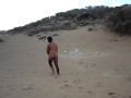 38dd tits teen slut walks naked on beach