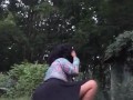 Outdoor twerk bbw tease