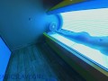 Arabic Slut has Orgasm in Public Tanning Bed