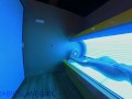 Arabic Slut has Orgasm in Public Tanning Bed