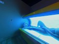 Arabic Slut has Orgasm in Public Tanning Bed