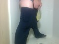 Pissing in a condom