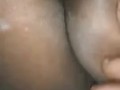 Loud orgasm and wet black pussy