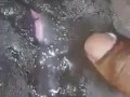 Loud orgasm and wet black pussy
