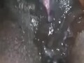 Loud orgasm and wet black pussy