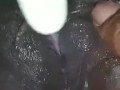 Loud orgasm and wet black pussy