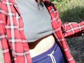Flash tits on the beach