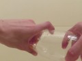 I tried to put a condom on a plastic bottle, but it failed.