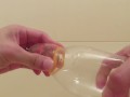 I tried to put a condom on a plastic bottle, but it failed.