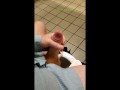 Hairy ginger out in public pulling that cock around str8 guys