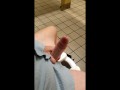 Hairy ginger out in public pulling that cock around str8 guys