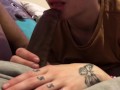 Hallie Baker Celebrates 1M Views On Pornhub By Giving Step Brother A Blowjob !