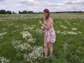 Blonde Horny in Nature and Fingering in the Field