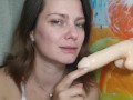 Hot milf slobbering blowjob, cum with ahegao face - LittleMaryLove