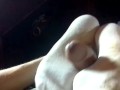 Amazingly orgasmic footjob through 3 different pairs of socks!