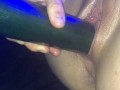 JUICY PUSSY stuffed with BIG BBC Zucchini