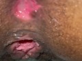 Black Girl Pushes out Anal Creampie