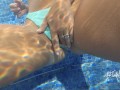 Exhibitionist Amateur Wife plays in the hotel's public pool and fucks on the balcony!