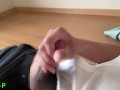 個人撮影 ムラムラオナニー　即発射　HORNY HANDJOB JAPANESE CREAMIE CUMSHOT HOT GUY HENTAI
