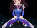3D HENTAI POV DVA in tight suit rides your cock