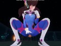 3D HENTAI POV DVA in tight suit rides your cock