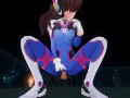 3D HENTAI POV DVA in tight suit rides your cock
