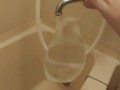 Put a condom on the faucet and fill it with water. And the condom bursts!!