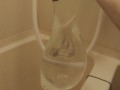 Put a condom on the faucet and fill it with water. And the condom bursts!!