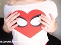 Mary Jane loves to stroke Peter's hard cock