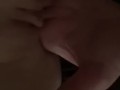 My husband caresses my sweet pussy and I cum with pleasure