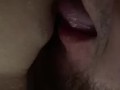 My husband caresses my sweet pussy and I cum with pleasure