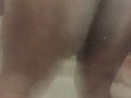 Sexy Ebony Showing Off Her Body In Steamy Shower 