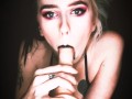 Sexy emo slut toying her pussy