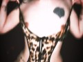 Sexy emo slut toying her pussy