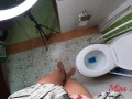 HD Cute AMATEUR BABE Pissing Strong Stream And FARTING/Female POV