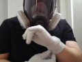 Cum on my gas mask
