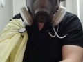 Cum on my gas mask
